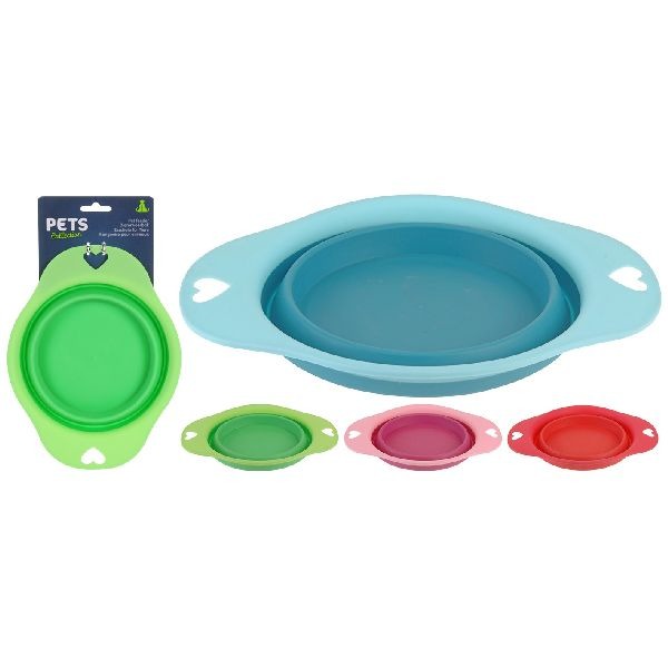 Bol de nourriture pour chien pliable en silicone de base