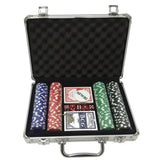 Jeu de poker de jeux de clown dans un coffret en aluminium