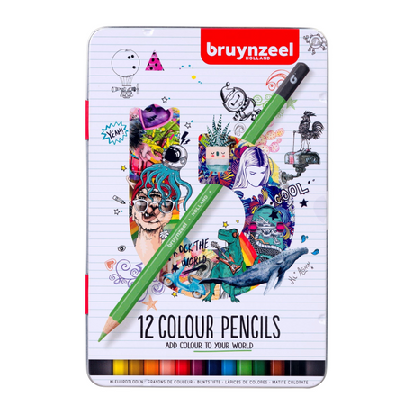 Boîte de crayons de couleur Bruynzeel | 12 couleurs