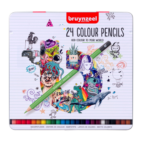 Boîte de crayons de couleur Bruynzeel | 24 couleurs
