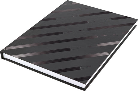Kangaro k-5585 livre factice a5 couverture rigide vierge 80 pages 140 g/m² design noir