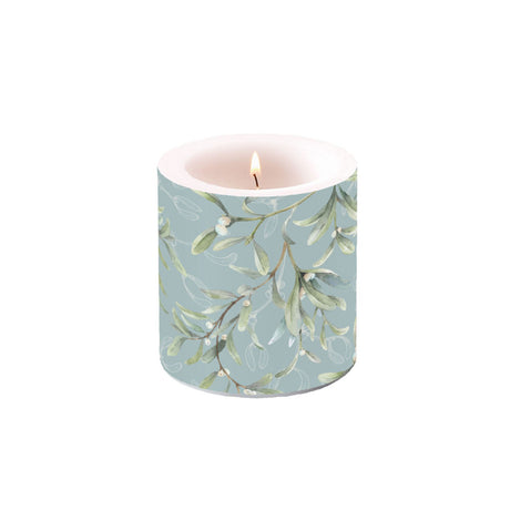 Bougie pilier Ambiente gui all over 7,5x8 cm vert