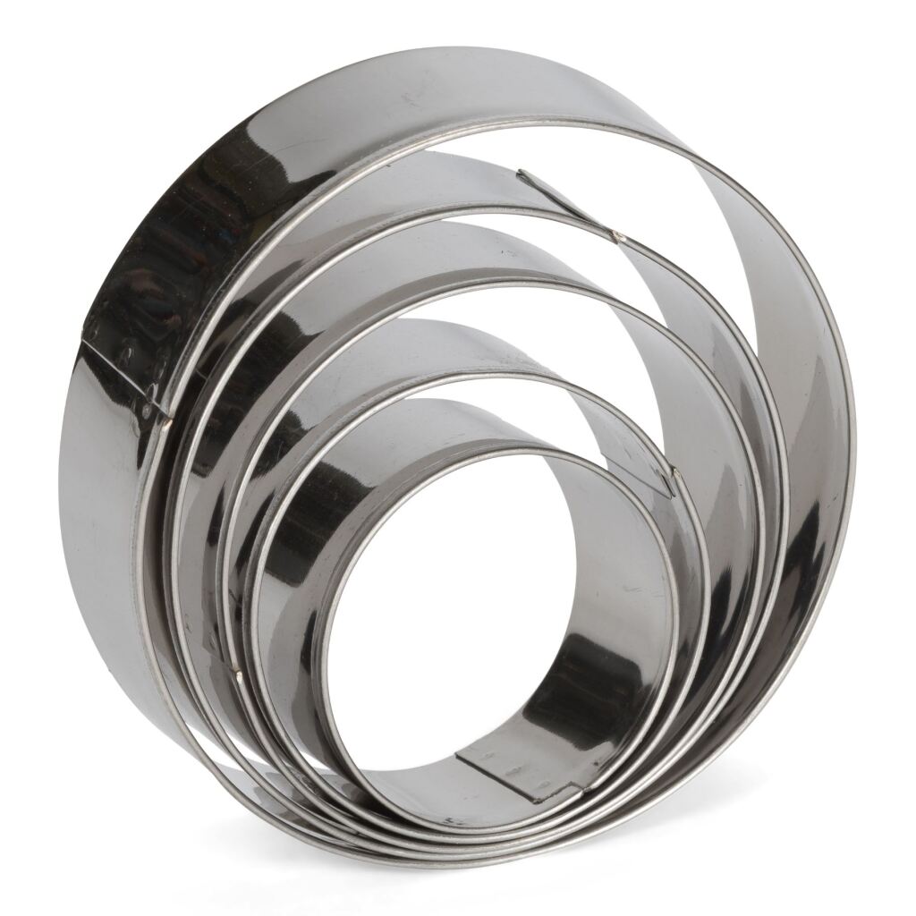 Patisse set d'emporte-pièces ronds en inox, 5 pièces | 4 pièces