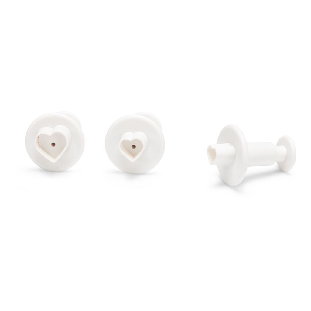 Patisse emporte-pièces coeur avec emporte-pièce 3 pièces blanc