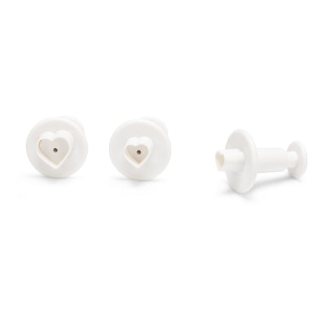 Patisse emporte-pièces coeur avec emporte-pièce 3 pièces blanc