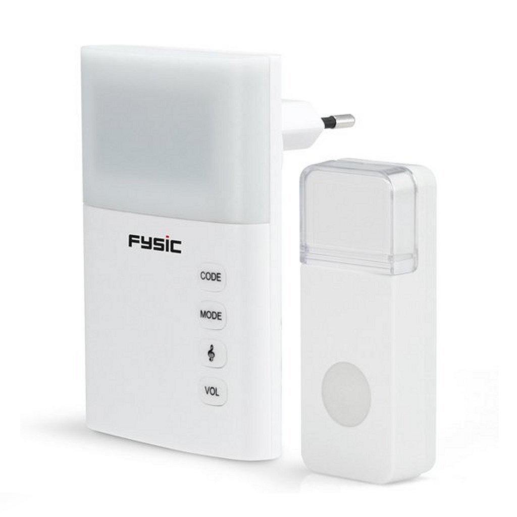 Campanello wireless Fysic FD-110 con bianco flash