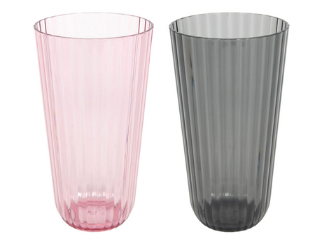 Lignes de verre à boire de cuisine impériale en plastique Ø8x15cm 450ml