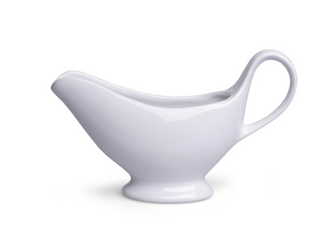 Saucière 21 x 7 x 11,5 cm porcelaine blanche 330 gr | 3 pièces