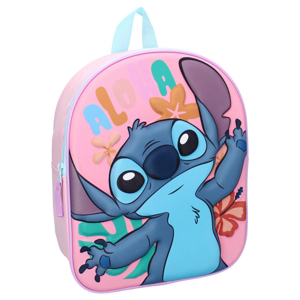 Disney Stitch rett og slett spesiell ryggsekk 3D rosa