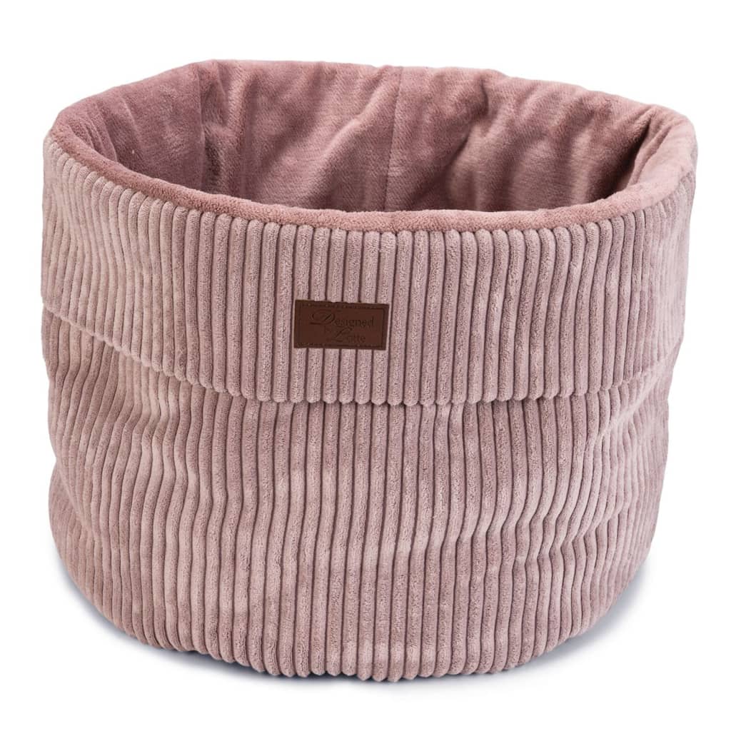 Entworfen von Lotte, entworfen von Lotte Cat Basket, Rippen 50 x 35 cm Pink