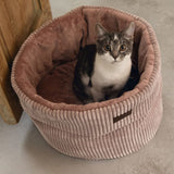 Entworfen von Lotte, entworfen von Lotte Cat Basket, Rippen 50 x 35 cm Pink