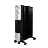 Inventum inventum ko931b oliegevulde radiator 2000w zwart zilver