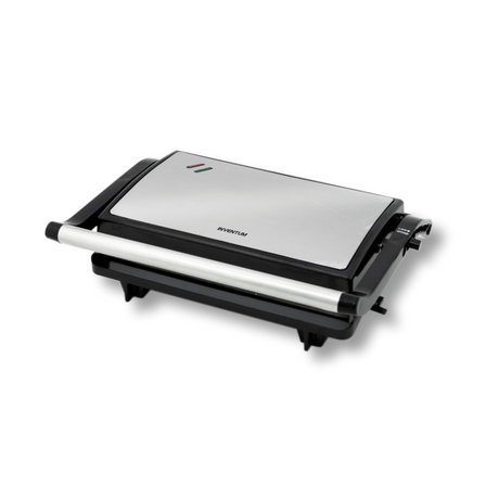 Inventum contactgrill 750w zwart rvs