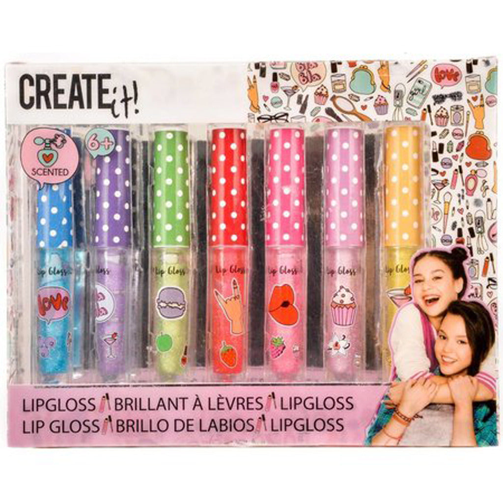 Create it! Beauty Lipgloss Fragrance Glitter, 7st.