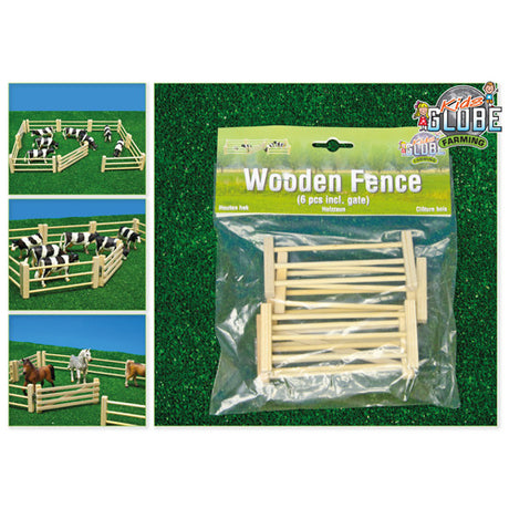 Kids Globe Wooden Hekken 1:32, 6e.
