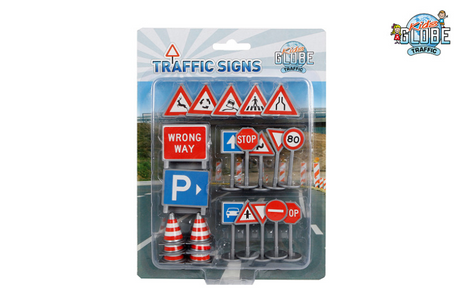 Panneaux de signalisation globe pour enfants, 25 pcs.