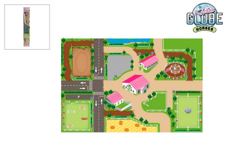 Tapis de jeu globe enfant école d'équitation xxl