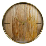 Gifts Amsterdam Gifts Amsterdam Wall Clock Chicago 50 cm Wood and Metal Gold colored