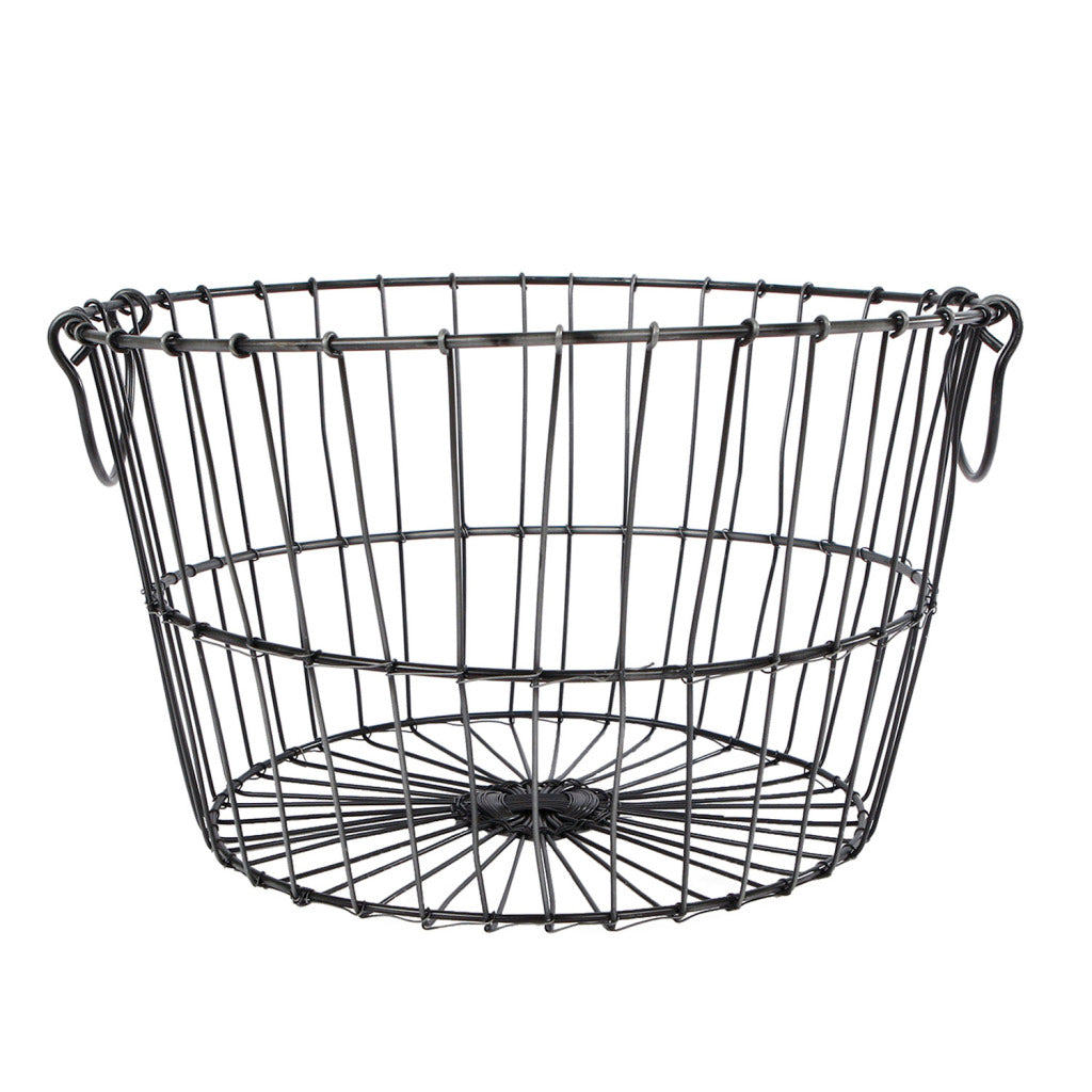Divers panier Jill métal gris rond 28x28x18cm