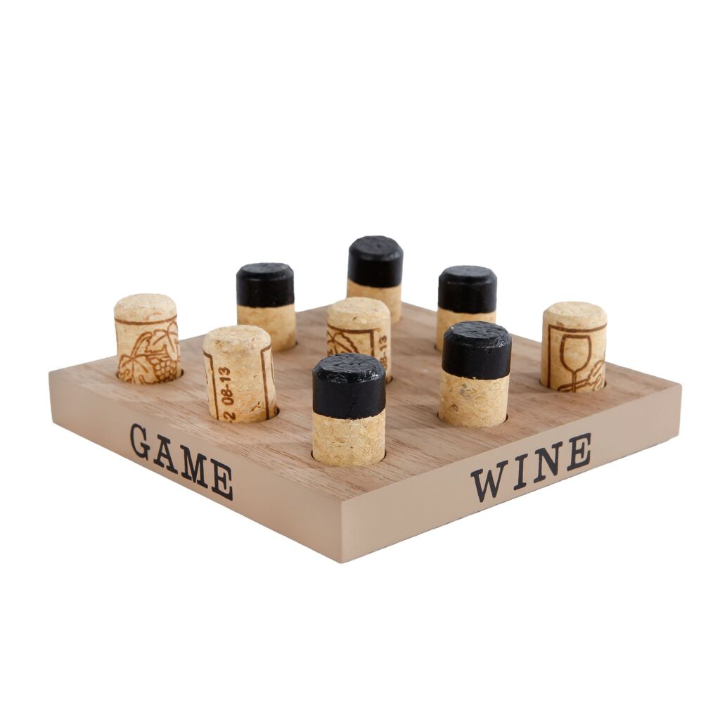 No brand tic tac toe vin 15x15 cm liège en bois