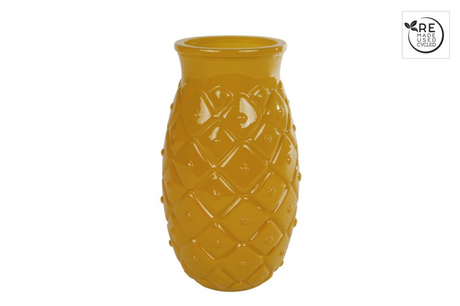3r vaas ananas l glossy oker glas 10x10x17cm