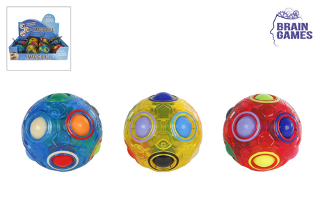 Jeux de cerveau boule magique transparente fidget jouet balle anti-stress 6,5 cm.