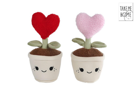 Peluche plante en peluche Take me home - coeur, 27 cm