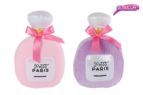 Glamour van manen peluche bouteille de parfum jouet 22cm.