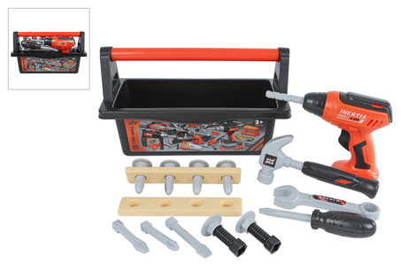 Jeu d'outils Van Manen avec perceuse - 18 pièces.