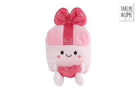 Cadeau peluche Vedes 19,5 cm - peluche douce coeur.