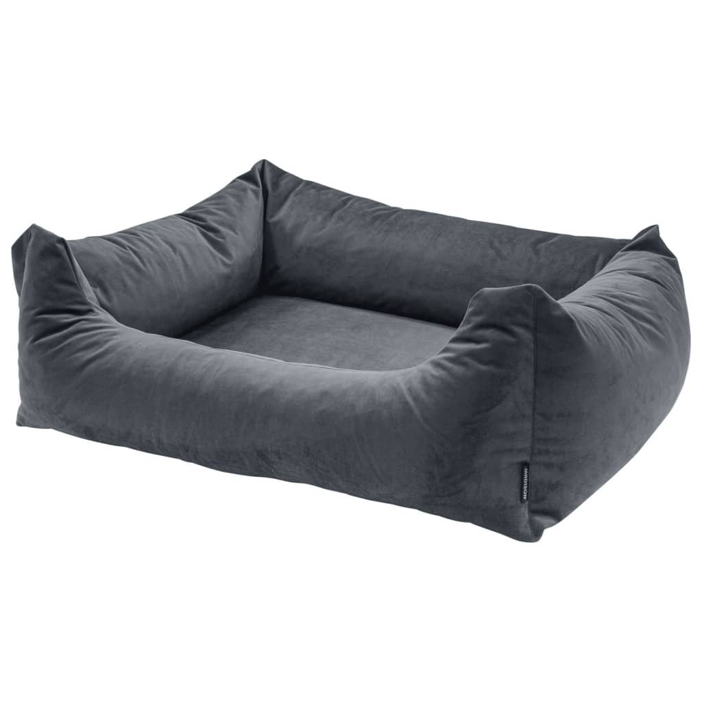 Madison Dog Basket Velvet 80x67x22 cm Gray