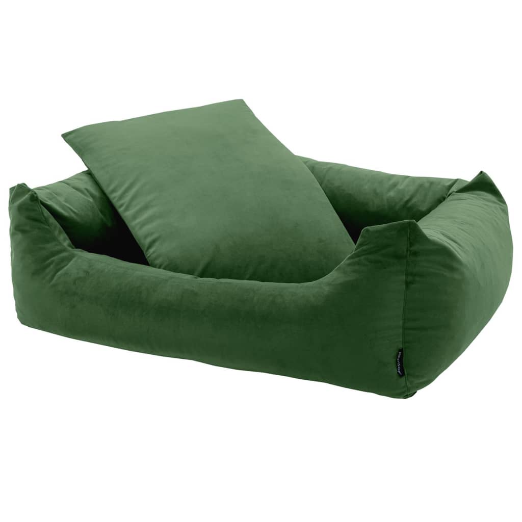 Madison Dog Bed Velvet 80x67x22 cm grøn