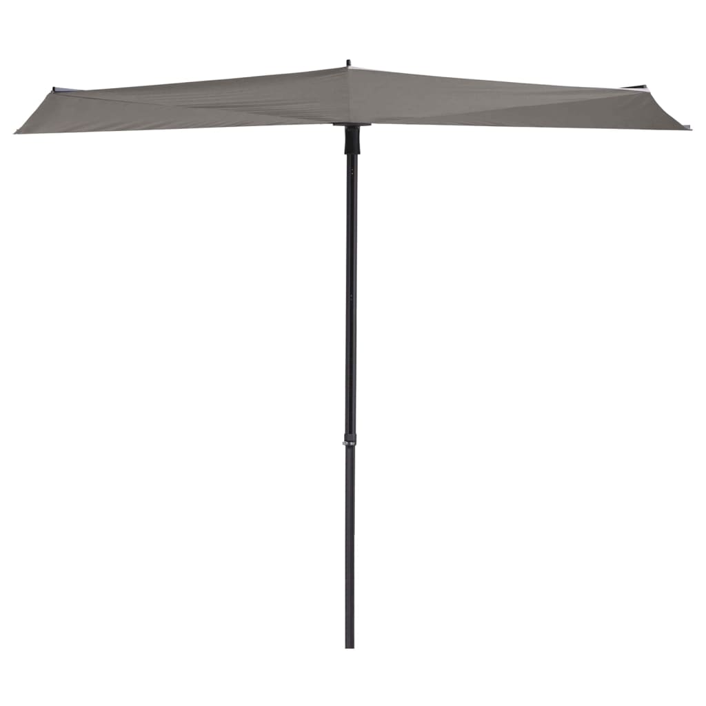 Madison Balkon Parasol Sonnenwelle 270x150 cm hellgrau