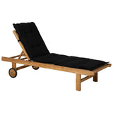 Madison Lounger Cushion Panama 200x60 cm noir
