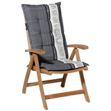 Madison Chair Pute med High Back Garden 123x50 cm Gray Phosa056