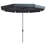 Madison Parasol Syros Luxury Round 350 cm grå