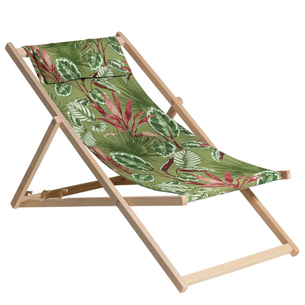 Chaise de plage de Madison CALA 55x90x87 cm Green en bois