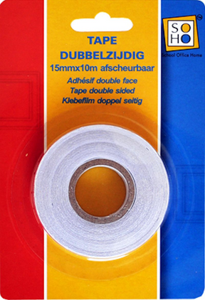 Soho tape dubbelzijdig 15mmx10m