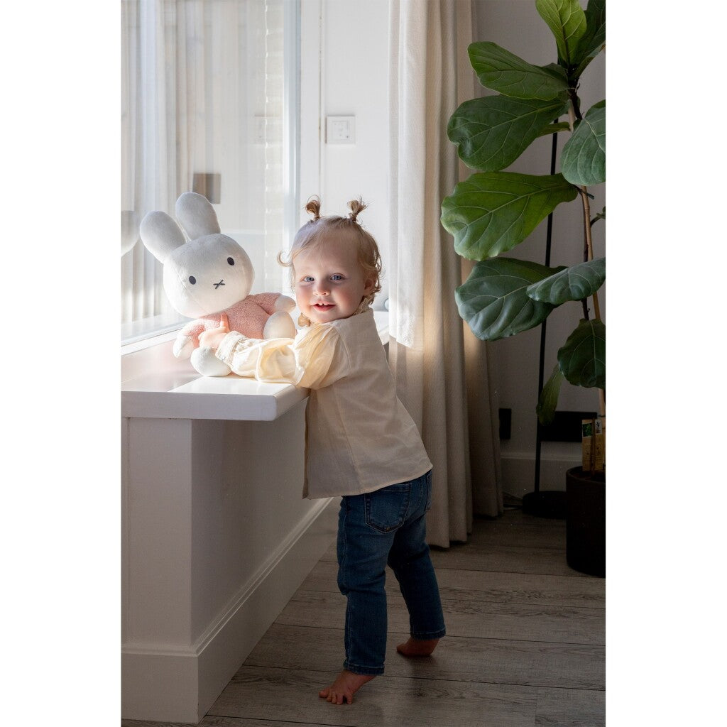 Miffy peluche pelucheuse 35 cm rose