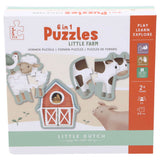 Puzzle 6 en 1 Little Dutch Farm 3-5 pièces
