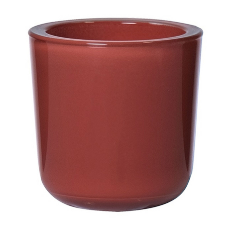 Theelichthouder cooper dark coral 75x75mm