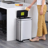 Eko Pedal Bin X-Cube 30 L Matzilverklegente