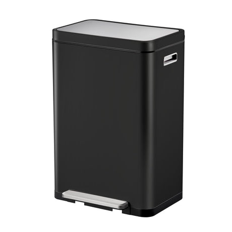 Eko x-cube poubelle à pédale 2x20l noir