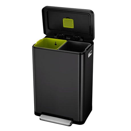 Eko x-cube poubelle à pédale 2x20l noir