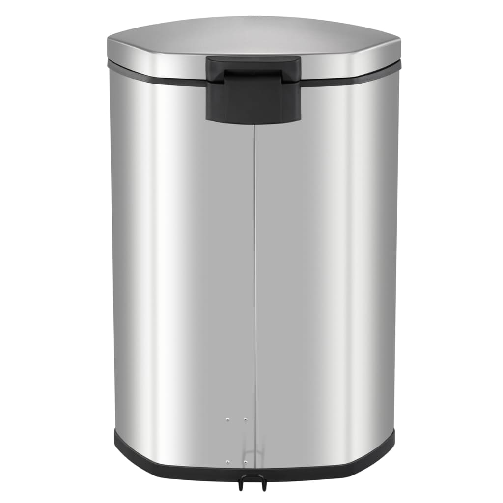 Eko Pedal Bin Shell 50 L Mat argent coloré