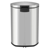 Eko Pedal Bin Shell 50 L Mat argent coloré