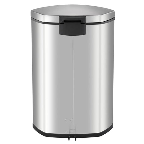 Eko Pedal Bin Shell 50 L Mat argent coloré