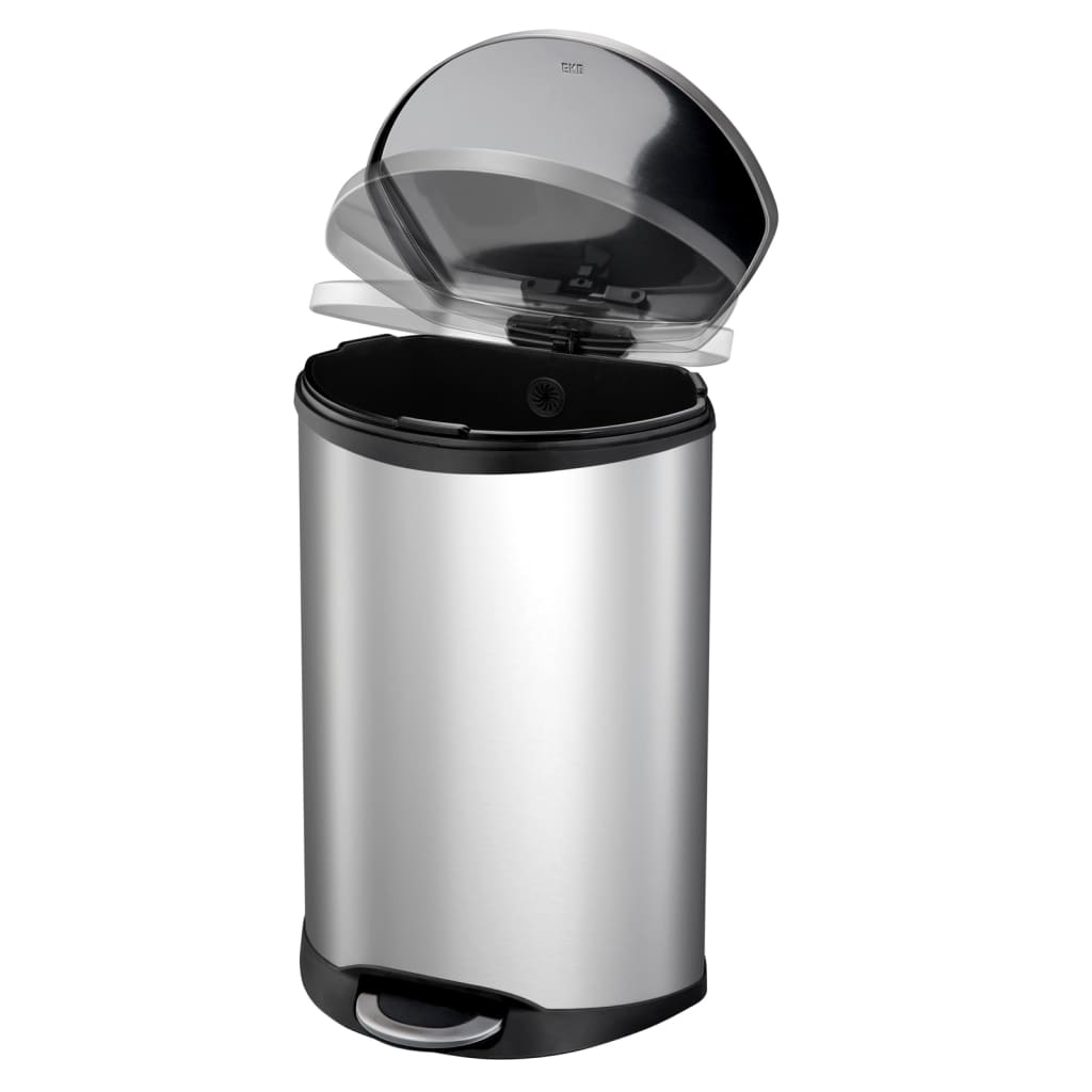 Eko Pedal Bin Shell 50 L Mat argent coloré