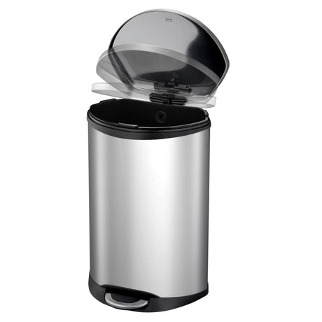 Eko Pedal Bin Shell 50 L Mat argent coloré