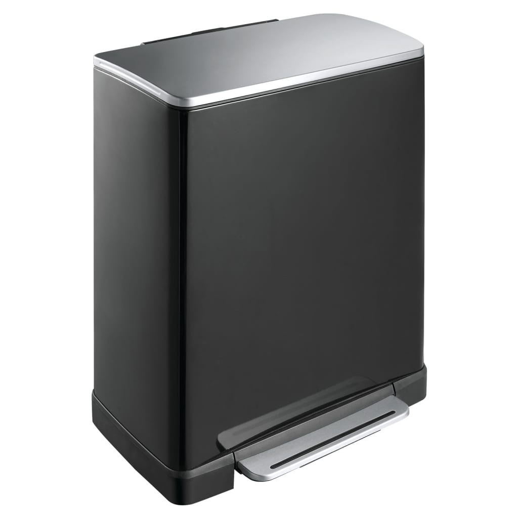 Eko eko pedaalemmer e-cube 28 l+18 l matzwart